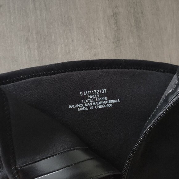 Amelia Grace - soft black faux suede stretch knee high tall boots low heels - 9 - Picture 8 of 11